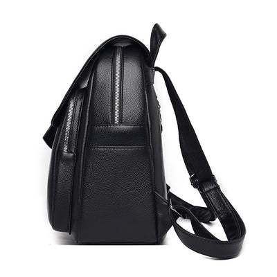 Mochila Casual de Cuero Suave con Cinturón Decorativo - Image 15
