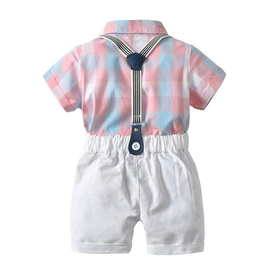 Conjunto Elegante para Niño con Camisa y Pantalón Corto - Image 3
