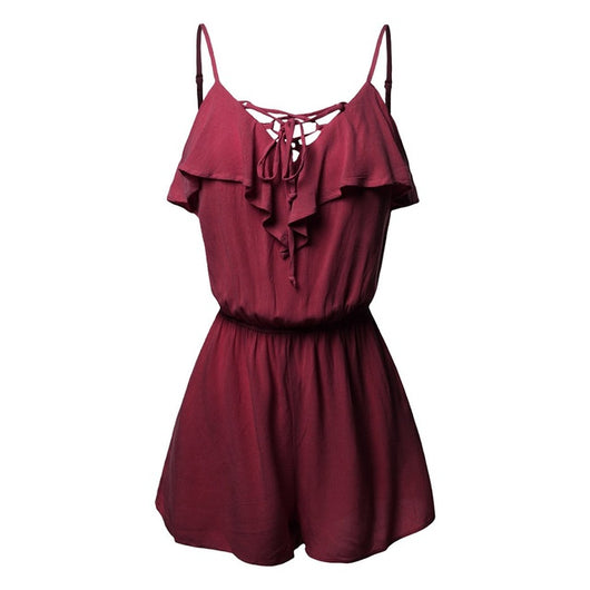 Blusa Casual sin Mangas Talla Grande con Frente Superpuesto y Volante - Image 8