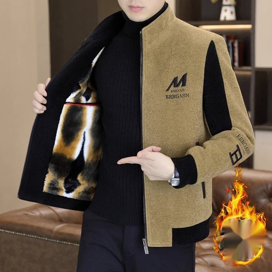 Chaqueta de Polar para Hombre con Cuello Alzado