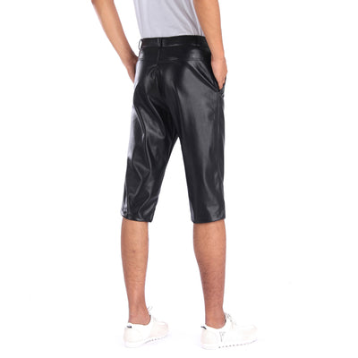 Pantalones Cortos de Cuero Stretch Tejidos Cinco y Seis Puntos para Hombre - Verano - Image 9