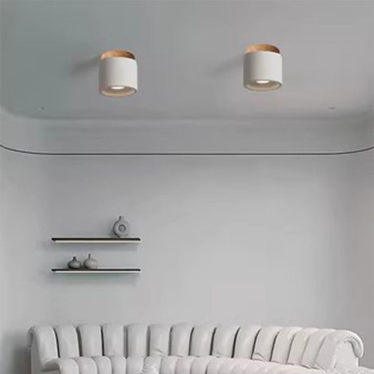 Lámpara de Techo Estilo Japonés con Estructura de Cemento y Diseño Silencioso - Image 2