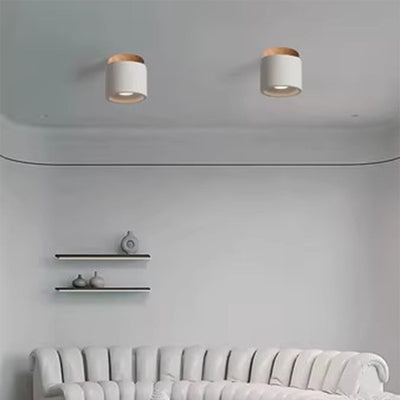 Lámpara de Techo Estilo Japonés con Estructura de Cemento y Diseño Silencioso - Image 2