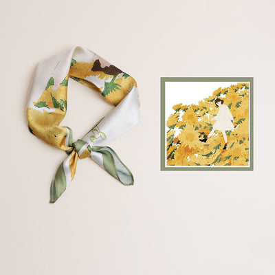 Pañuelo Cuadrado de Seda Premium Versátil para Mujer - Image 11