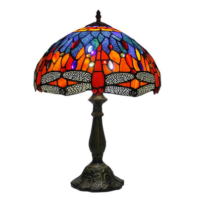 Lámpara de Mesa Libélula Tiffany con Piedra - Retro para Dormitorio y Sala - Image 13