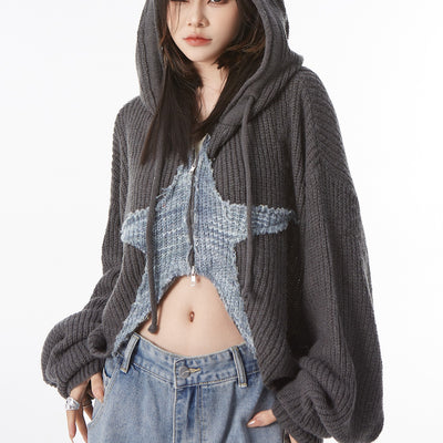 Chaqueta Suéter Tejida Oversized para Mujer