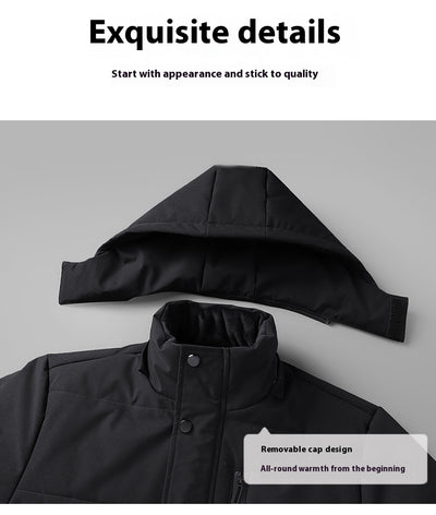 Abrigo Acolchado Térmico para Hombre Adulto Mayor - Chaqueta Gruesa con Capucha - Image 21