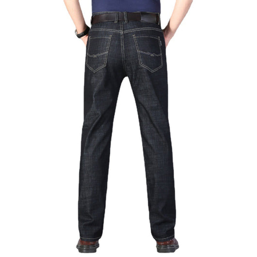Pantalón Vaquero Hombre Cuatro Estaciones Algodón Cintura Media Stretch Negro - Image 4