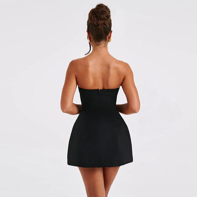 Vestido Tubo Strapless Espalda Descubierta Ajustado Verano Clubwear - Image 5