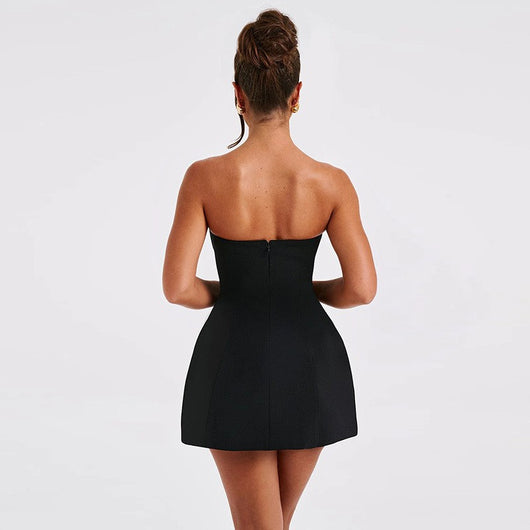 Vestido Tubo Strapless Espalda Descubierta Ajustado Verano Clubwear - Image 5