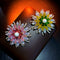 Broche Flor de Loto con Circonita Multicolor de Gran Quilate