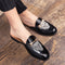 Pantuflas de Cuero Cerradas con Bordado - Zapatos Casuales de Moda para Hombre