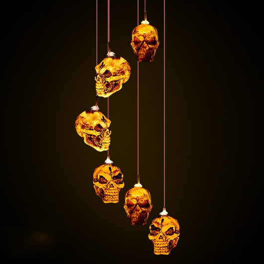 Luces Solares Decorativas Halloween - Campanas de Viento con Calaveras y Calabazas - Image 3