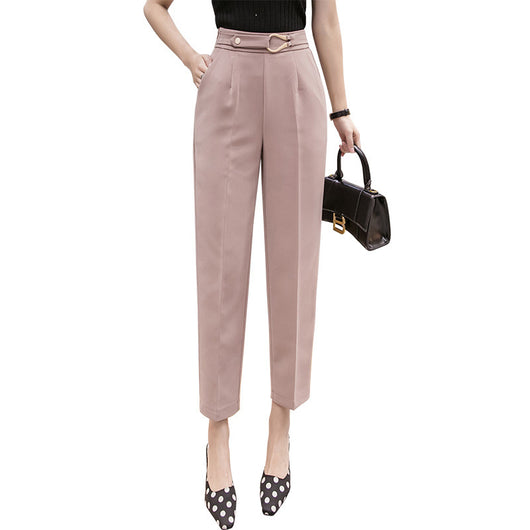 Pantalón Cropped Talle Alto Slim Fit Casual para Mujer - Primavera - Image 5