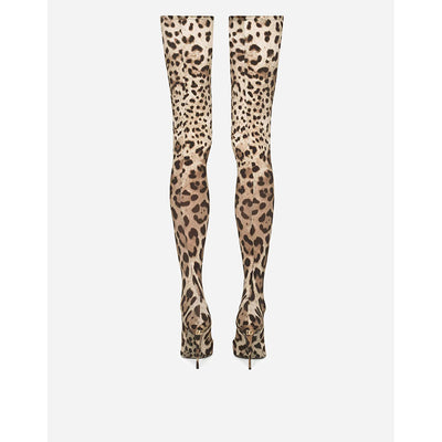 Botas Altas Hasta la Rodilla con Estampado Leopardo y Tacón Aguja - Image 11