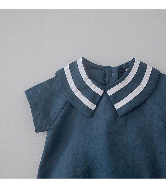 Pelele Triangular Solapa Azul Marino para Bebé - Image 13