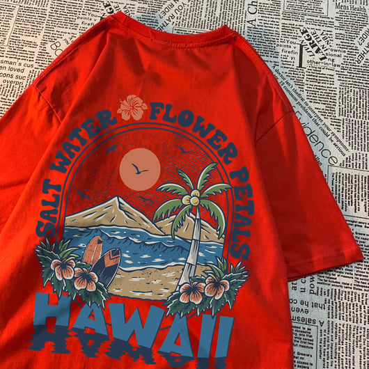 Playera Hawaiana Salt Water Petals Unisex - Comodidad Casual - Image 16