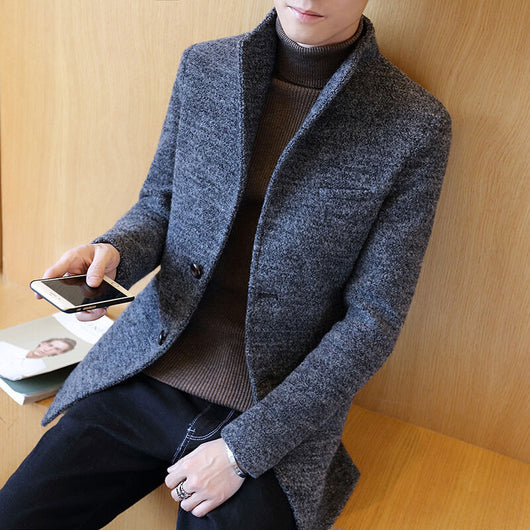 Chaqueta de Lana Coreana Slim Fit Premium - Image 3