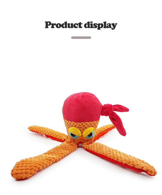 Juguete Pulpo de Peluche con Sonido para Perros - Juguete Masticable para Limpiar Dientes - Image 7