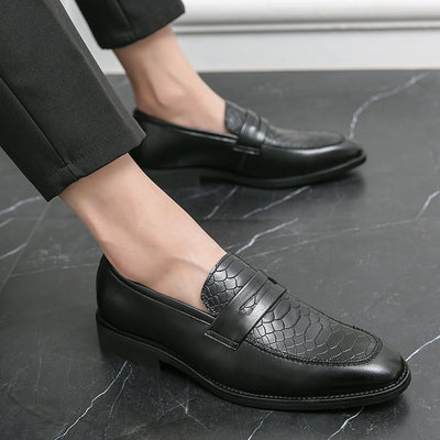 Zapatos Casuales de Cuero Estilo Británico-Coreano Sin Cordones - Image 6