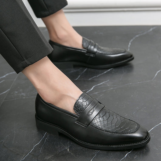 Zapatos Casuales de Cuero Estilo Británico-Coreano Sin Cordones - Image 6