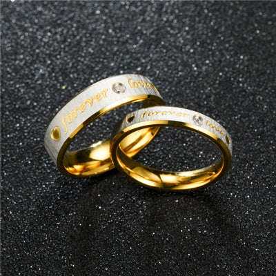 Anillo de Diamante Tallado Doble para Parejas - Diseño Europeo y Americano - Image 9
