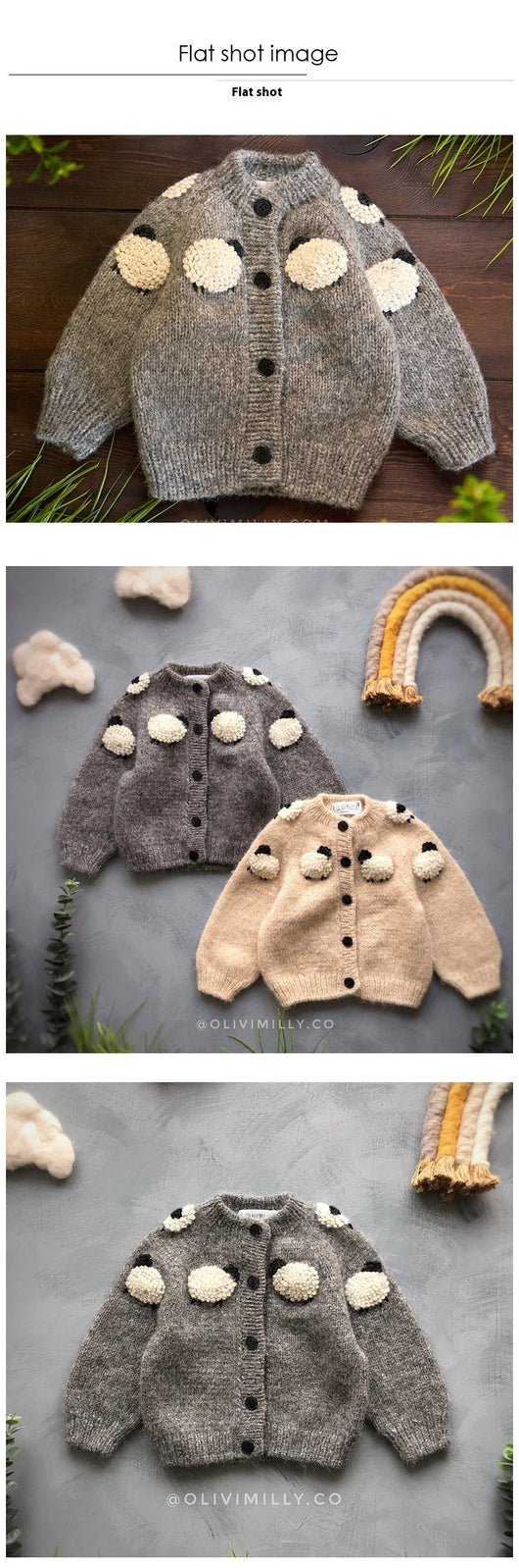 Cardigan de Lana con Bordados Artesanales - Manga Larga - Image 13