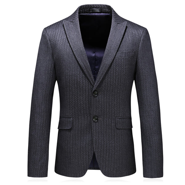 Chaqueta de Traje Casual Ejecutivo Otoño Rayas Flores Talla Grande Hombre