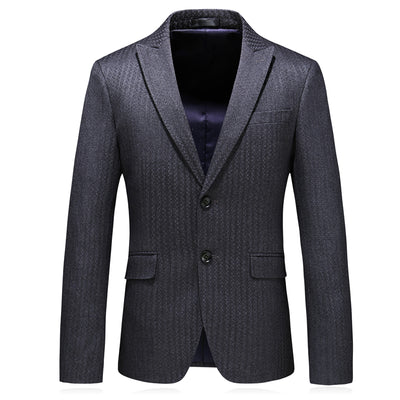 Chaqueta de Traje Casual Ejecutivo Otoño Rayas Flores Talla Grande Hombre