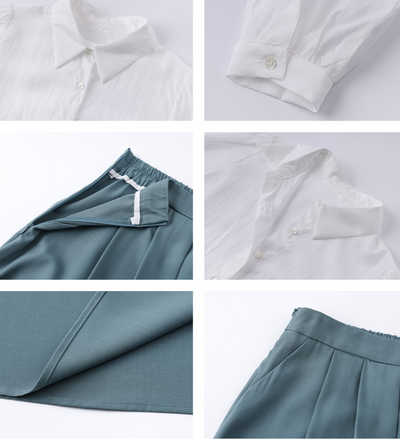 Conjunto de Falda Ejecutiva de Tres Piezas - Estilo Minimalista y Elegante - Image 12