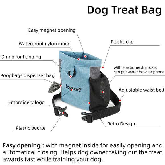 Bolsa de Adiestramiento Canino Canvas - Cintura Ajustable para Entrenamientos al Aire Libre