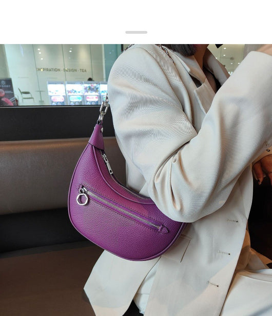 Bolso de Hombro para Mujer en Cuero Genuino con Cadena Dorada - Image 21