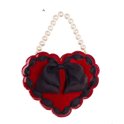 Bolso Nupcial Lolita con Perla y Moño - Diseño Floral para Novia - Image 3