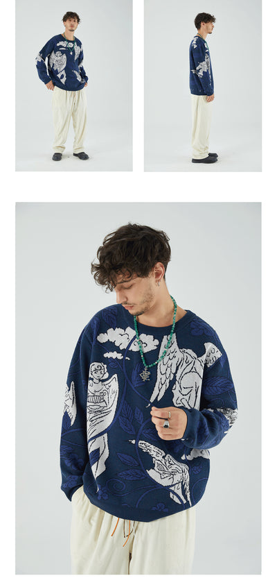 Suéter Tejido Cuello Redondo Casual con Estampado Xiangyun Angel - Image 10