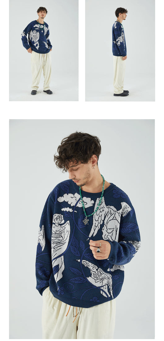 Suéter Tejido Cuello Redondo Casual con Estampado Xiangyun Angel - Image 10