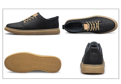 Tenis Casuales Hombre Cordones Punta Redonda Diseño Clásico - Image 13