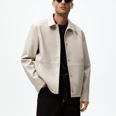 Chaqueta de Cuero Casual para Hombre - Image 9