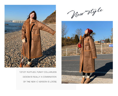 Abrigo de Invierno Reversible de Lana de Cordero para Mujer - Image 12