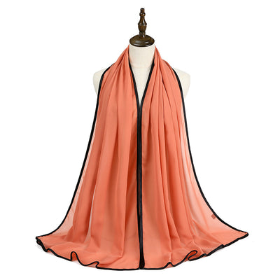 Pañoleta de Gasa con Perlas y Flecos Elegante - Image 27