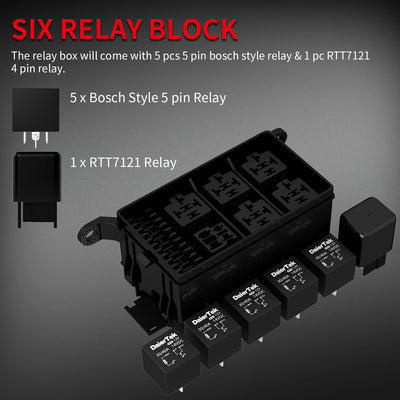 Socket Modificador de Relé Automotriz con Caja de Fusibles