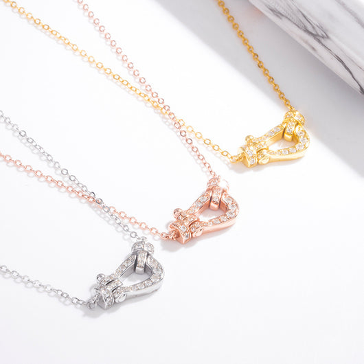 Collar de Plata Esterlina 925 con Cierre Herradura Coreano - Diseño Versátil - Image 3