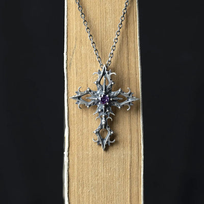 Colgante Cruz de Plata Esterlina 925 Estilo Gótico Personalizado - Image 4