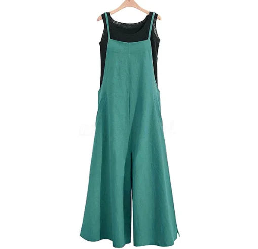 Pantalón Ancho Suelto Tipo Jumpsuit Casual - Image 12