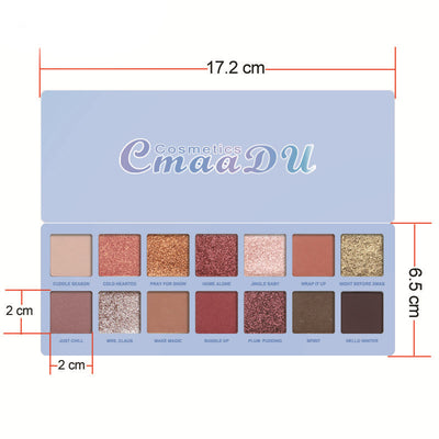 Paleta de Sombras Glitter Mate y Metálico Resistente al Agua 14 Colores - Image 7