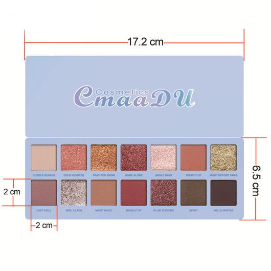 Paleta de Sombras Glitter Mate y Metálico Resistente al Agua 14 Colores - Image 7