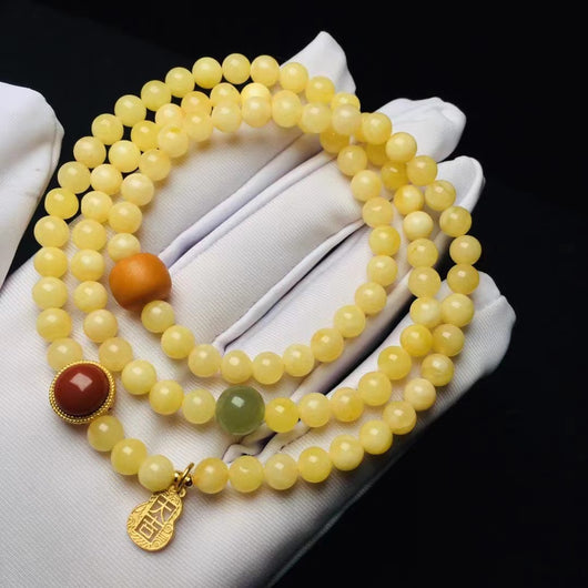 Pulsera de Cera de Abeja Natural con Círculos Múltiples para Mujer - Image 4