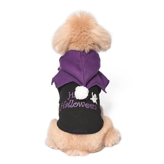 Suéter de Calabaza Divertido de Dos Piezas para Perros - Poncho Incluido - Image 3