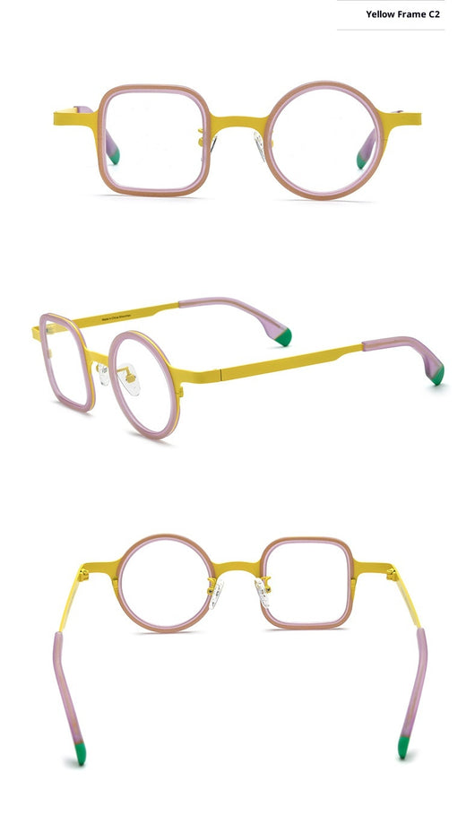 Lentes Titanio Diseño Mixto - Marco Cuadrado y Redondo Unisex - Image 11