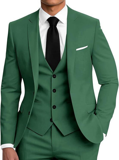 Traje de Negocios Tres Piezas con Botones Dobles para Hombre - Image 11