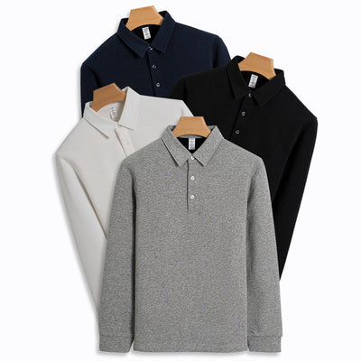 Polo Térmico de Algodón Elástico Forrado en Fleece para Hombre - Image 14
